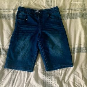 Denim shorts that are down to your knees